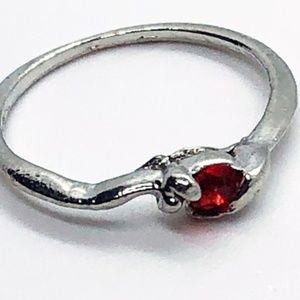 🔥HOT SALE🔥Red Rhinestone Fashion Ring 6 1/2
